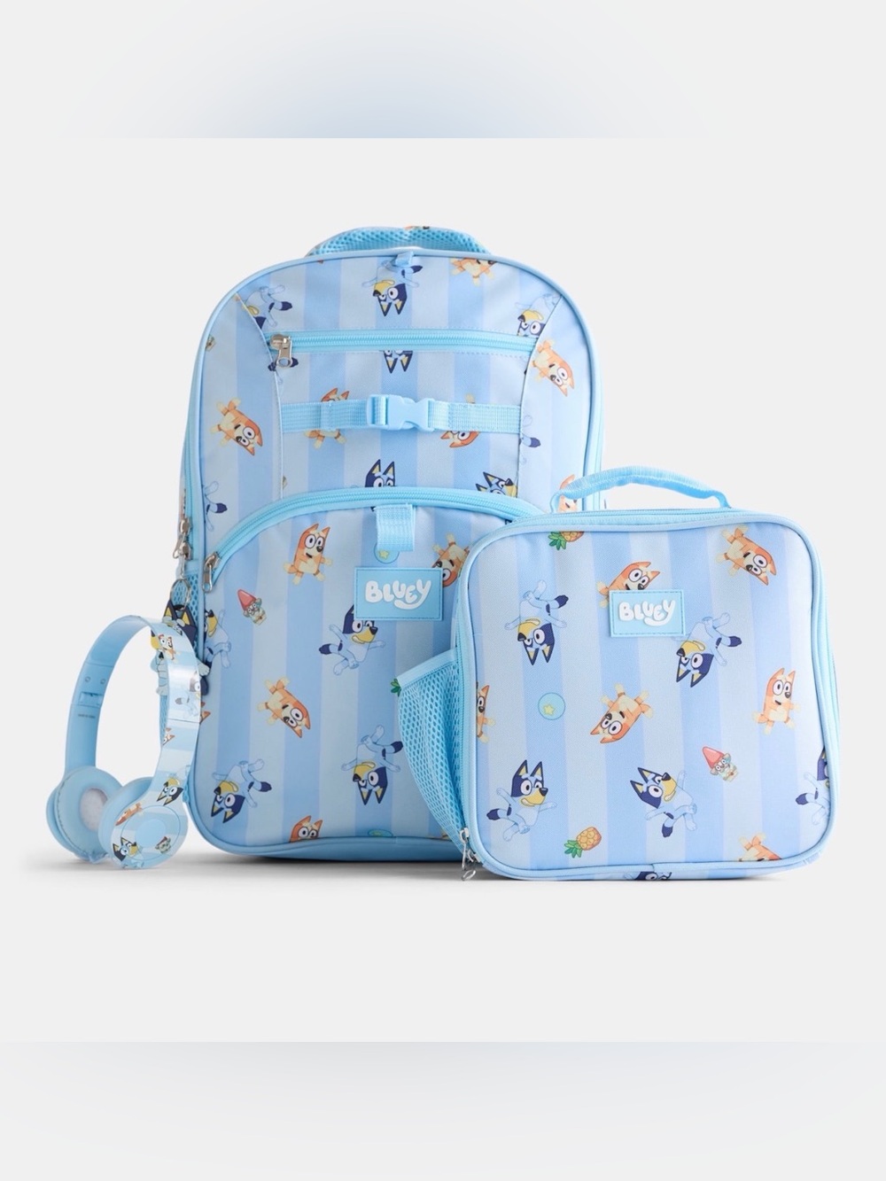 Bluey Kids Backpack and Lunch Bag Set in Light Blue